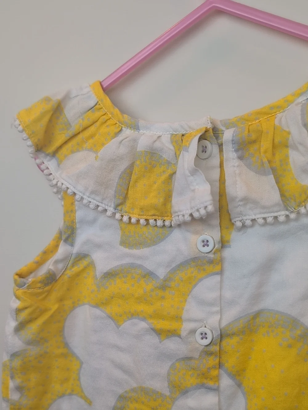 Mini Boden Yellow/White Dress GUC 3-4Y